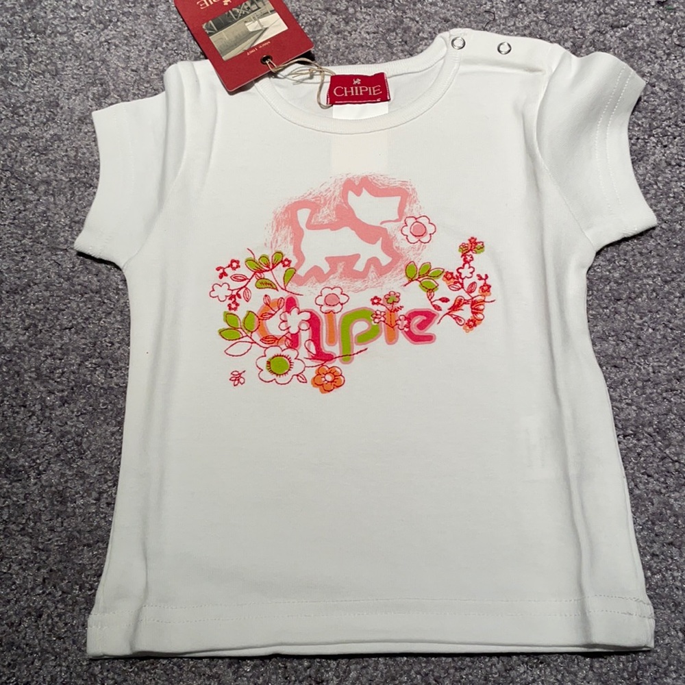 New Chipie Girls White Logo Tee